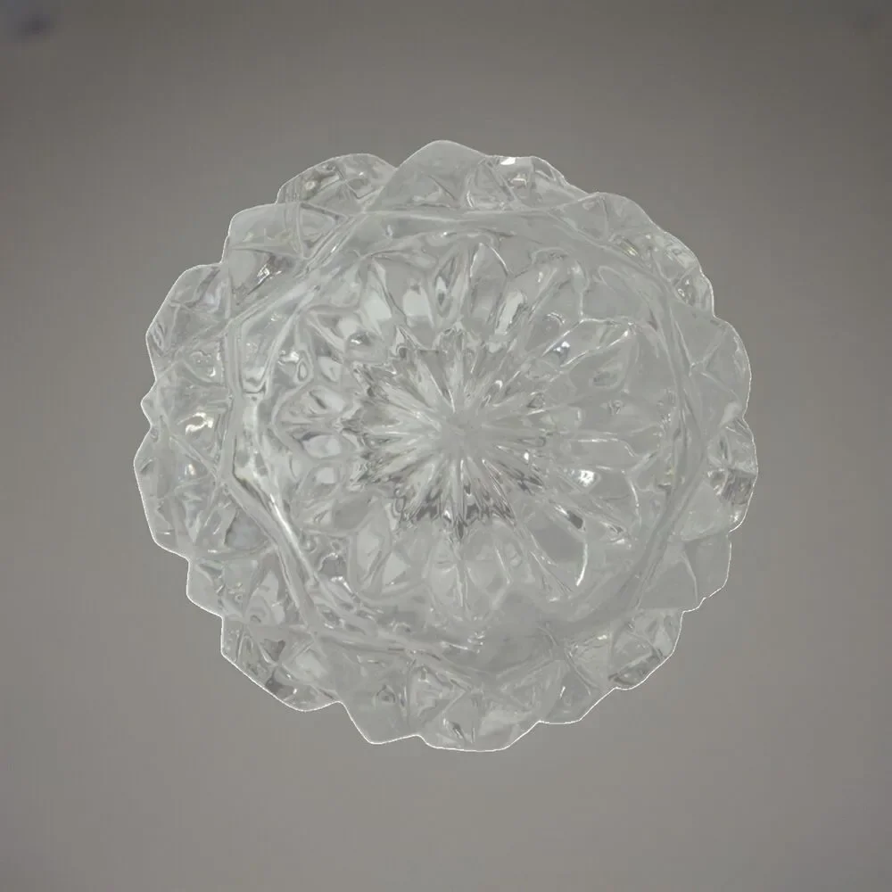 Vintage Cut Crystal Toothpick Matchstick Holder Mini Bud Vase Sawtooth Rim